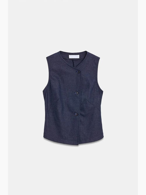Gilet in tessuto aderente con chiusura frontale a bottoni dilvin - Kiabi
