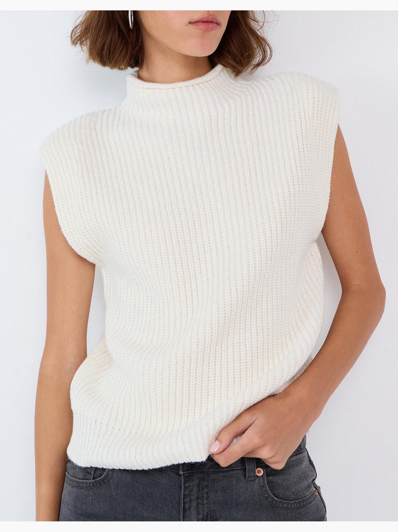Gilet lavorato a maglia, mo fashion Ecru - Kiabi