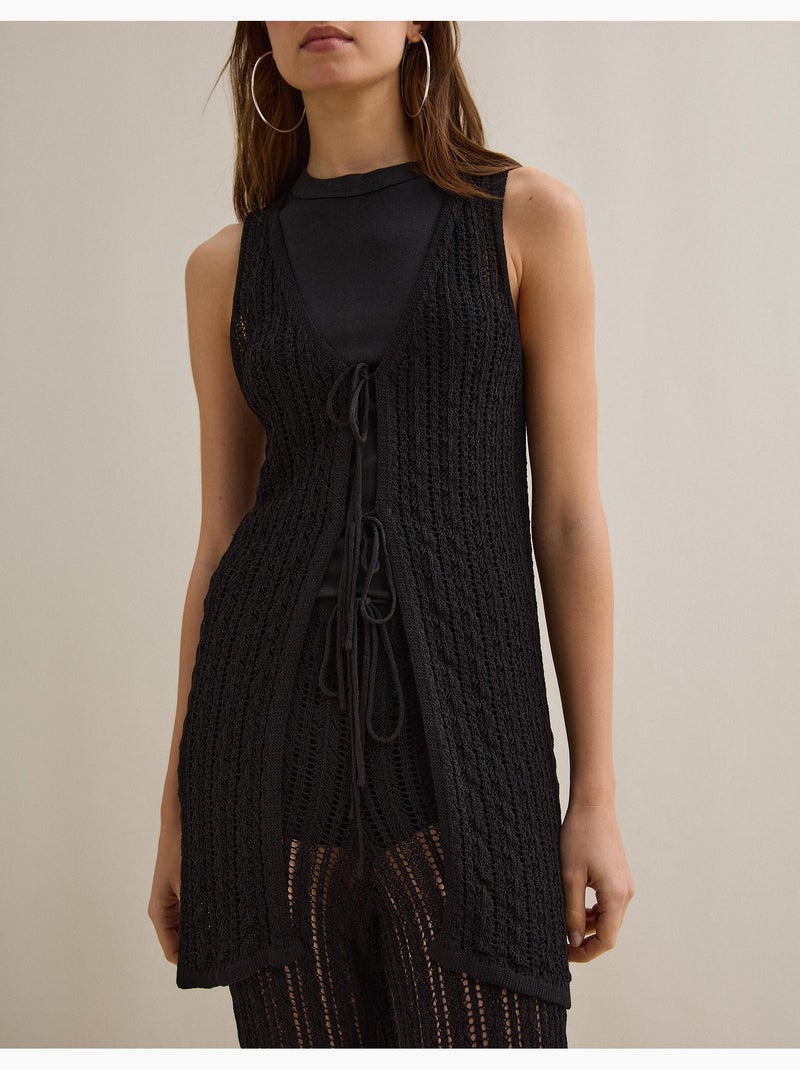 Gilet lavorato a maglia, MO Fashion Nero - Kiabi