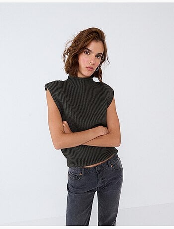 Gilet lavorato a maglia, mo fashion