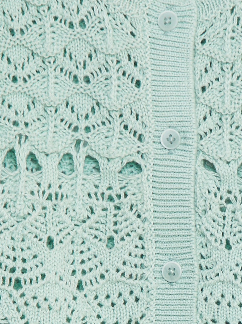 Gilet lavorato all'uncinetto VERDE - Kiabi