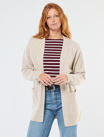 Gilet lungo aperto