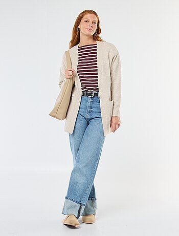 Gilet lungo aperto