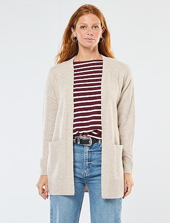 Gilet lungo aperto