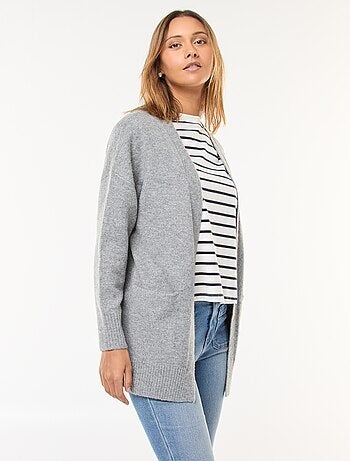 Gilet lungo aperto