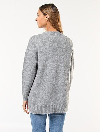 Gilet lungo aperto
