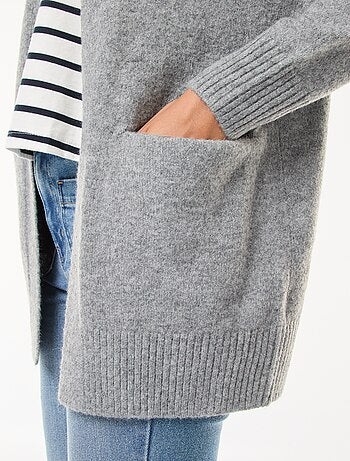 Gilet lungo aperto