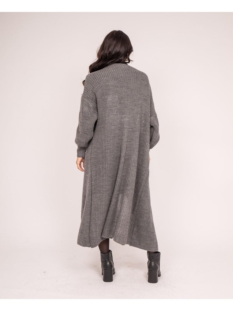 Gilet lungo aperto KILIAN Grigio - Kiabi