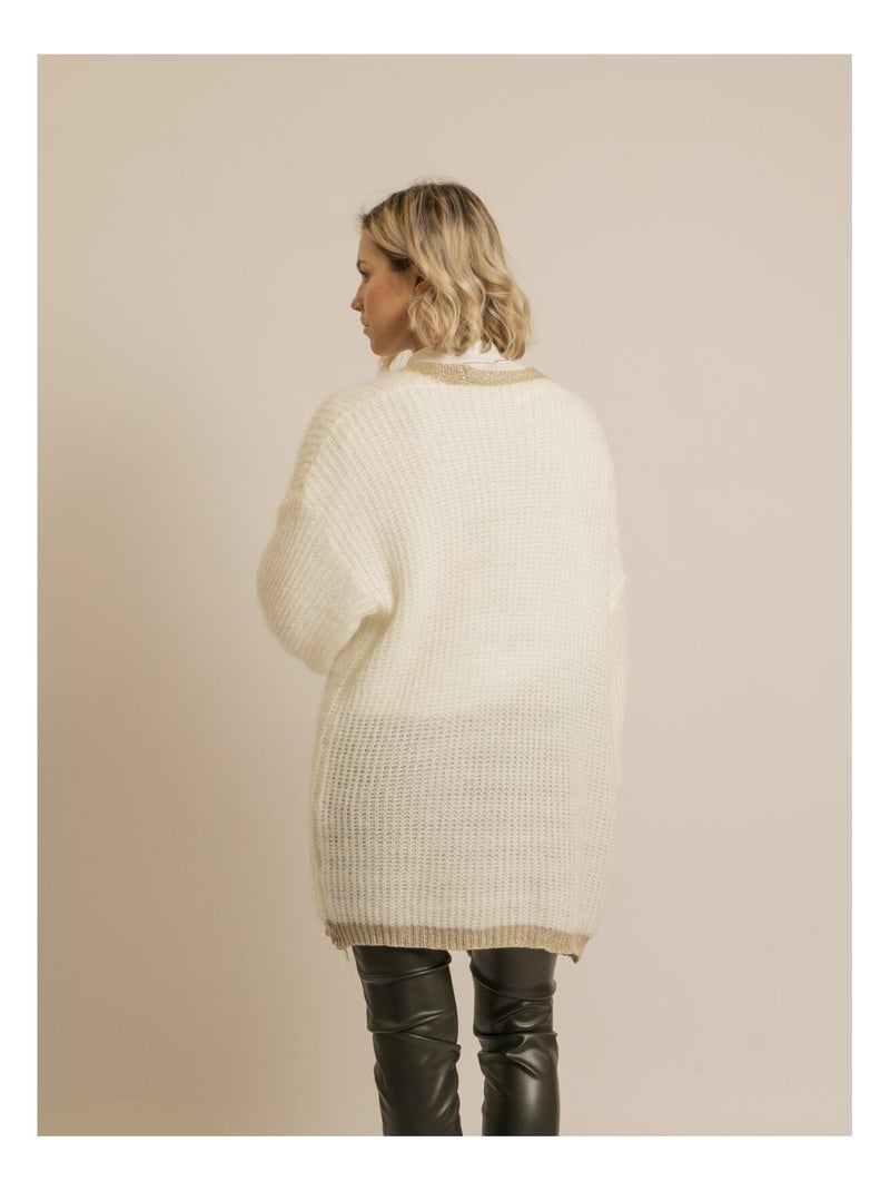 Gilet lungo aperto kody Bianco - Kiabi