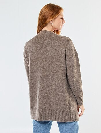 Gilet lungo aperto