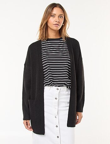 Gilet lungo aperto