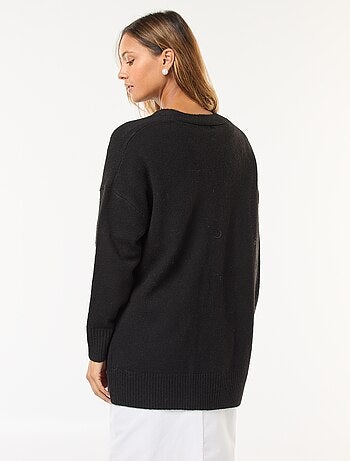 Gilet lungo aperto