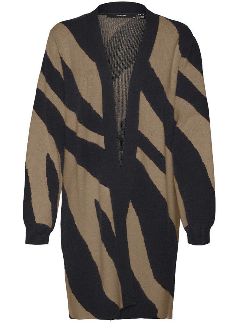 Gilet Lungo Donna Vero Moda Beige/Nero - Kiabi