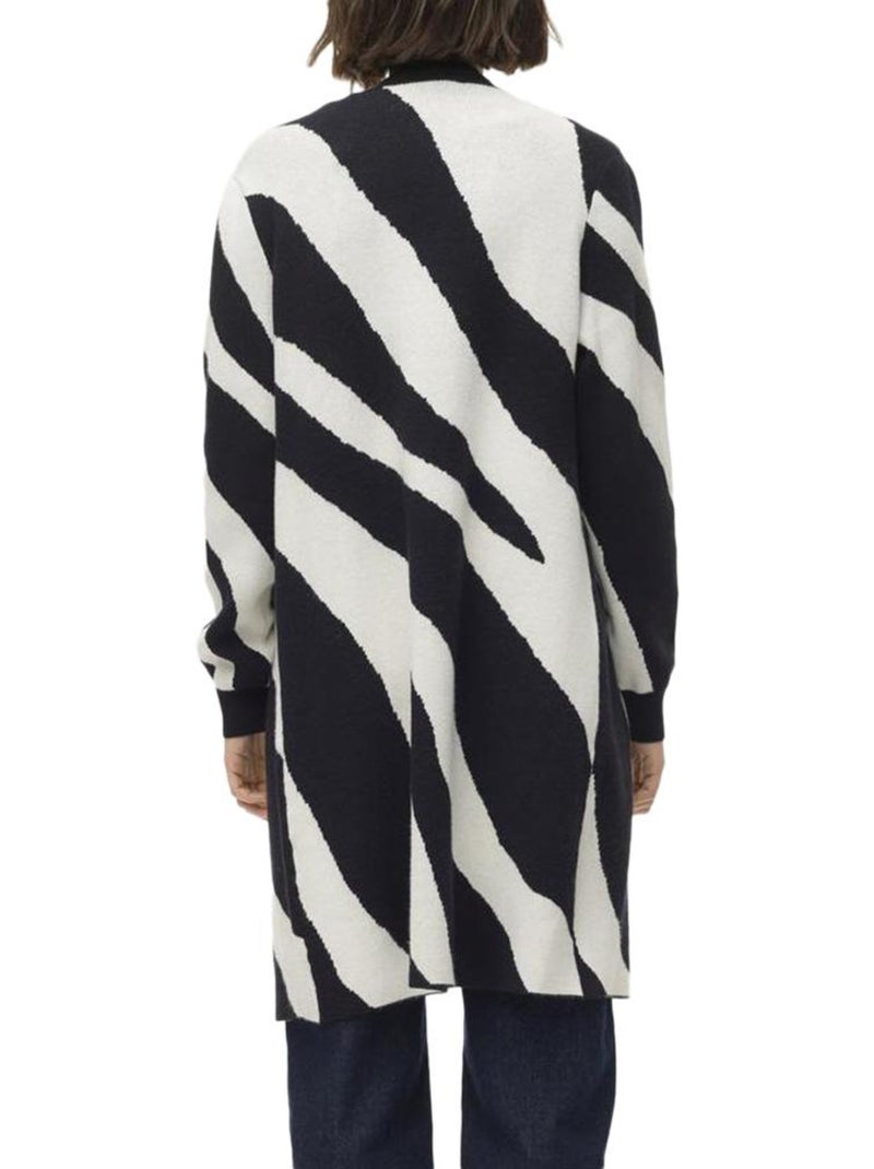 Gilet Lungo Donna Vero Moda Nero Bianco - Kiabi