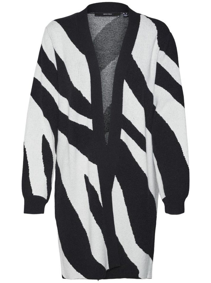 Gilet lungo donna vero moda Nero Bianco - Kiabi