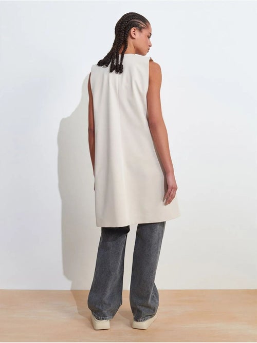 Gilet lungo in crêpe tessuto con dettaglio cut-out dilvin - Kiabi