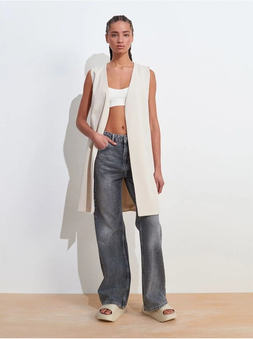 Gilet lungo in crêpe tessuto con dettaglio cut-out dilvin - Kiabi