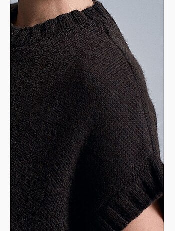 Gilet maglione in maglia a coste oversize dilvin