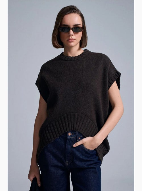 Gilet maglione in maglia a coste oversize dilvin - Kiabi Gilet maglione in maglia a coste oversize dilvin - Kiabi