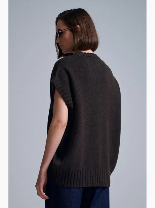 Gilet maglione in maglia a coste oversize dilvin - Kiabi Gilet maglione in maglia a coste oversize dilvin - Kiabi