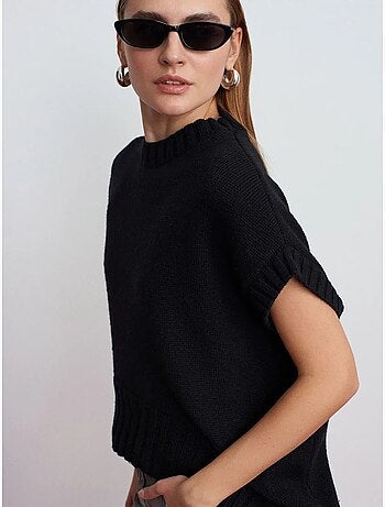Gilet maglione in maglia a coste oversize dilvin