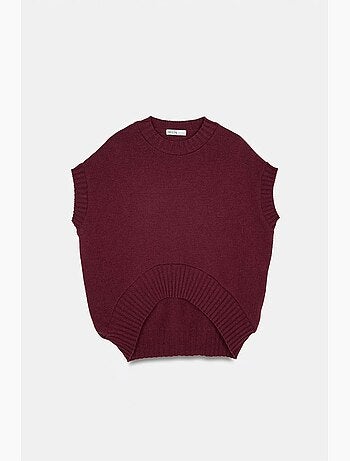 Gilet maglione in maglia a coste oversize dilvin