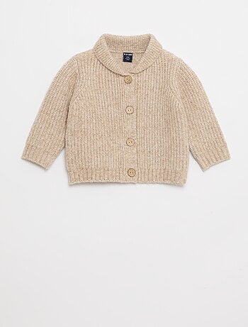 Gilet pesante con collo a scialle
