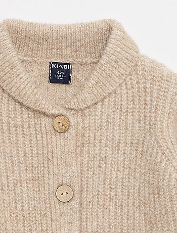 Gilet pesante con collo a scialle