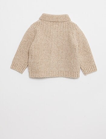 Gilet pesante con collo a scialle