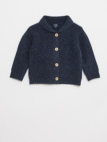Gilet pesante con collo a scialle
