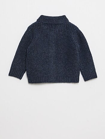Gilet pesante con collo a scialle