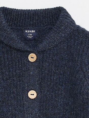Gilet pesante con collo a scialle