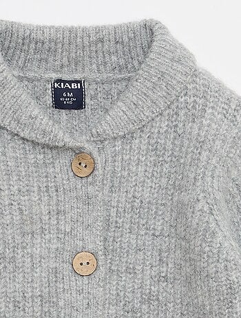 Gilet pesante con collo a scialle