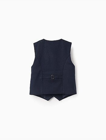 Gilet piqué con tasche decorative