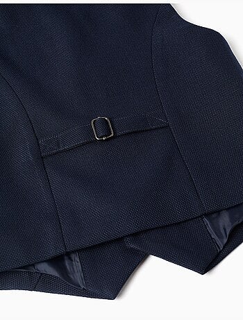 Gilet piqué con tasche decorative