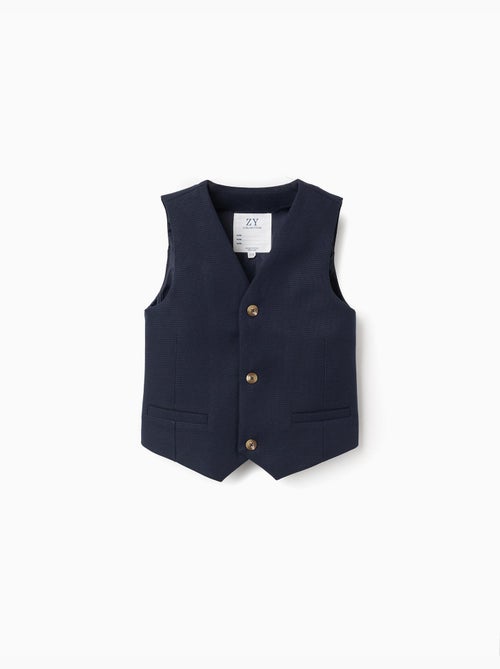 Gilet piqué con tasche decorative - Kiabi