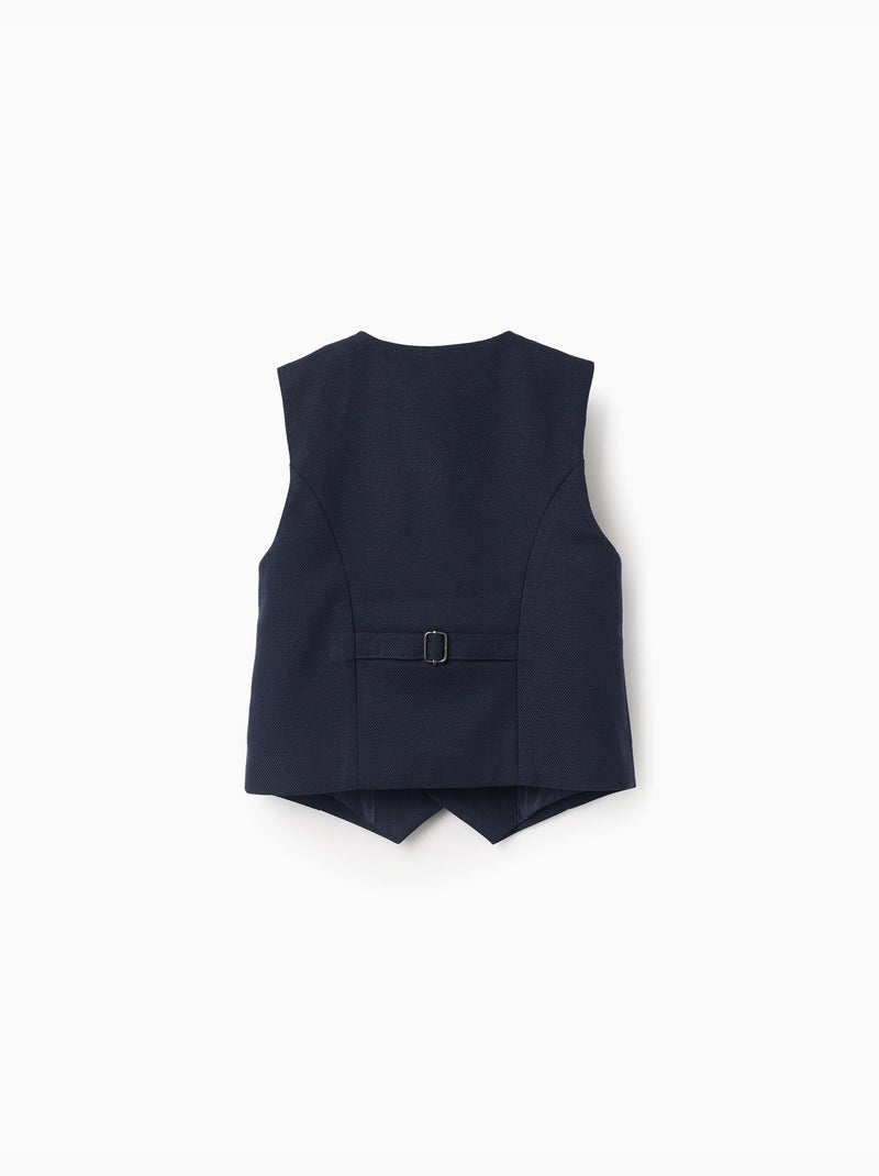Gilet piqué con tasche decorative Blu Blu - Kiabi