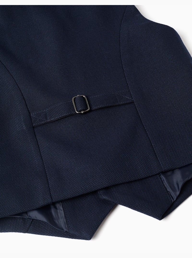 Gilet piqué con tasche decorative Blu Blu - Kiabi