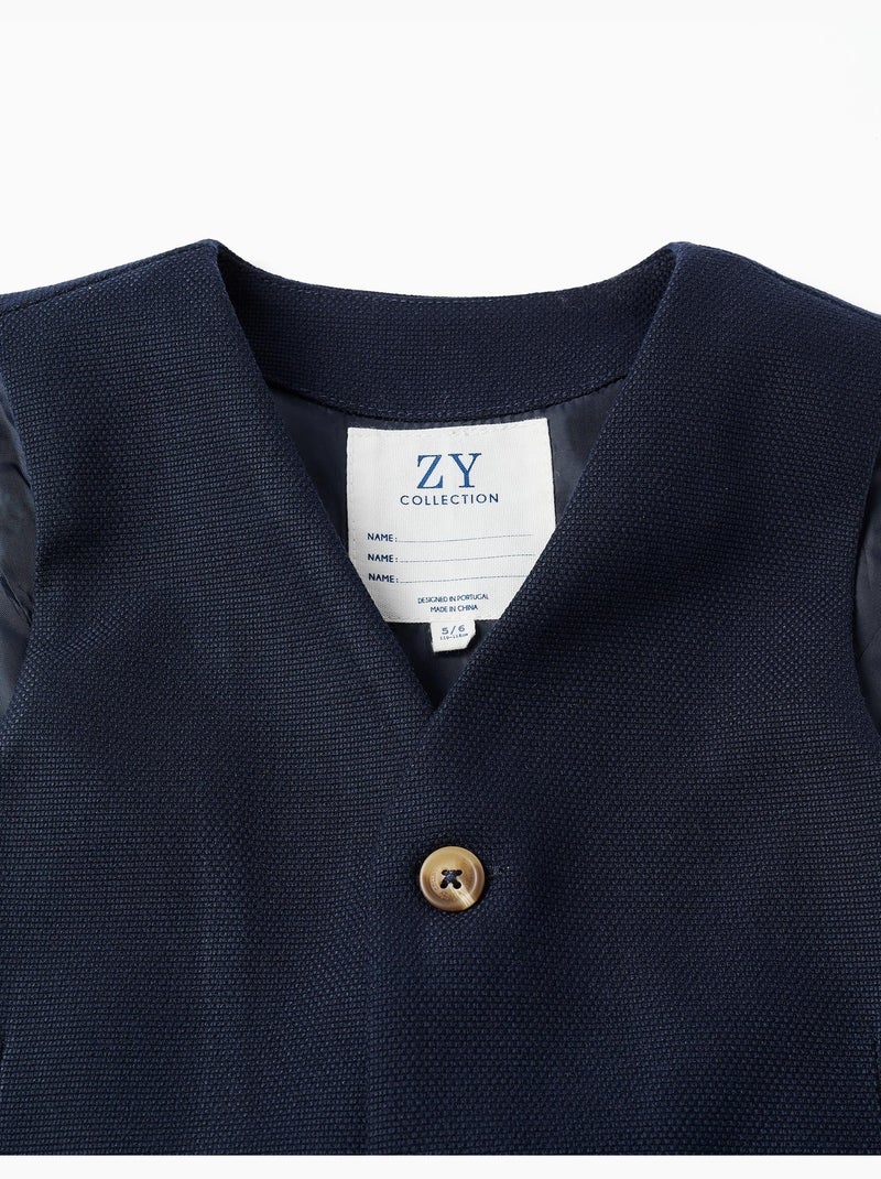 Gilet piqué con tasche decorative Blu Blu - Kiabi