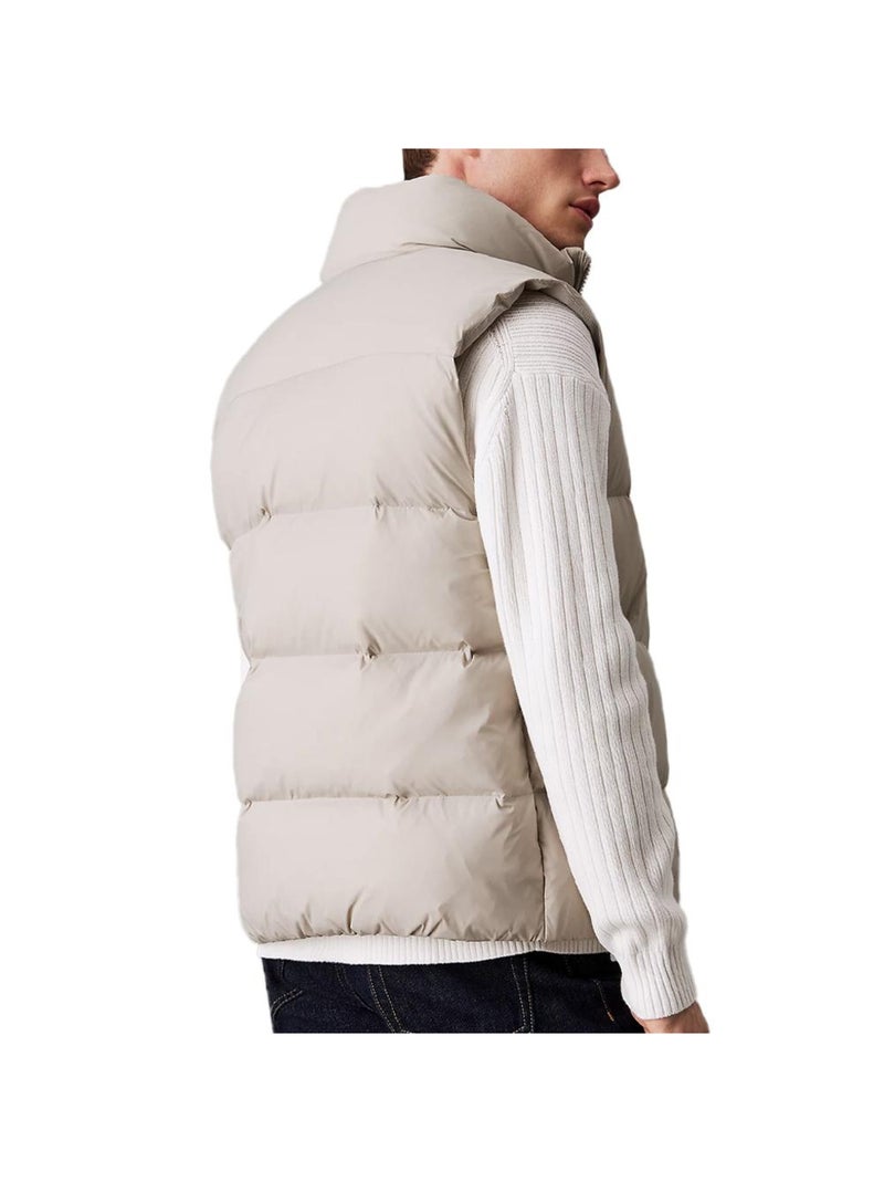 Gilet Piumino Uomo Calvin Klein Jeans Senza Maniche Beige - Kiabi