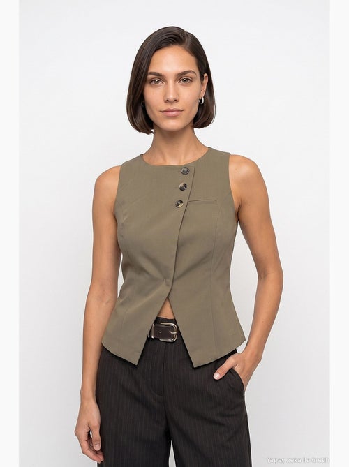 Gilet sartoriale sagomato dilvin - Kiabi Gilet sartoriale sagomato dilvin - Kiabi