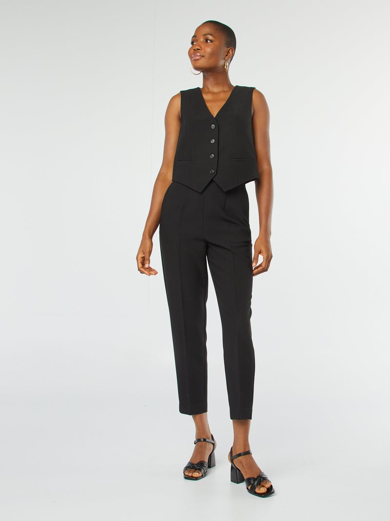 Gilet scollo a V, senza maniche nero - Kiabi