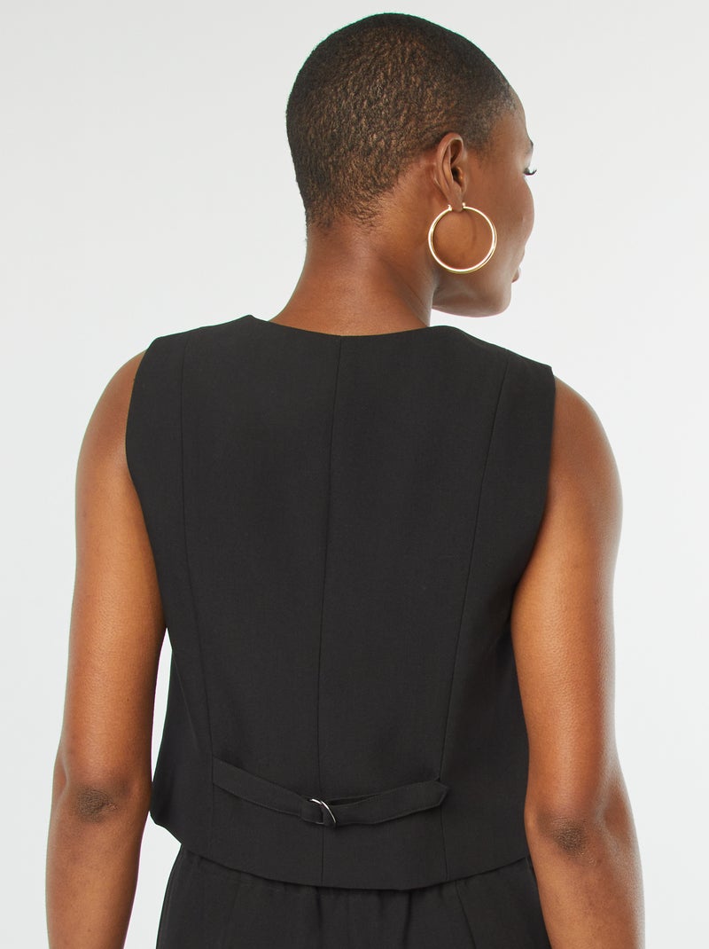 Gilet scollo a V, senza maniche nero - Kiabi
