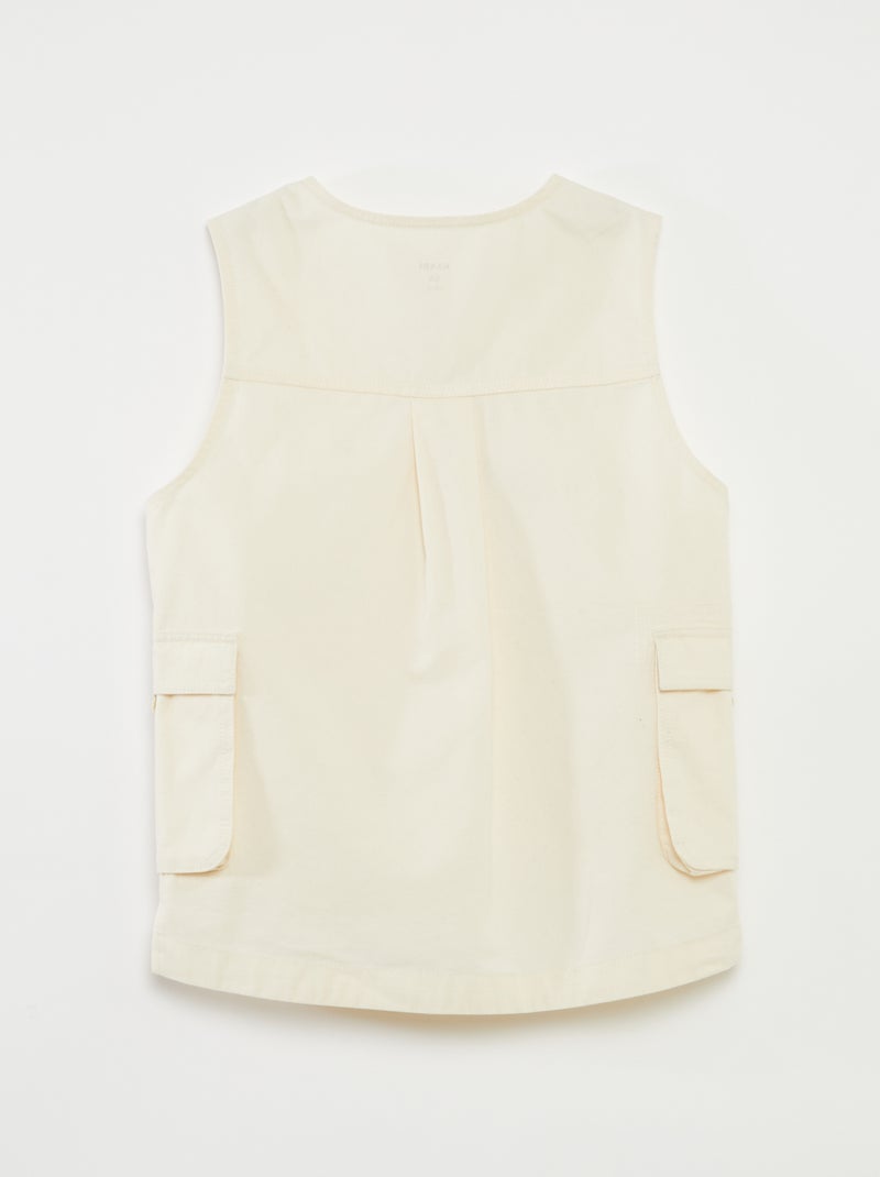 Gilet senza maniche - collezione facile da indossare BIANCO - Kiabi