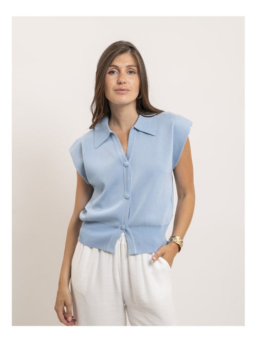 Gilet senza maniche con colletto polo FARDA - Kiabi
