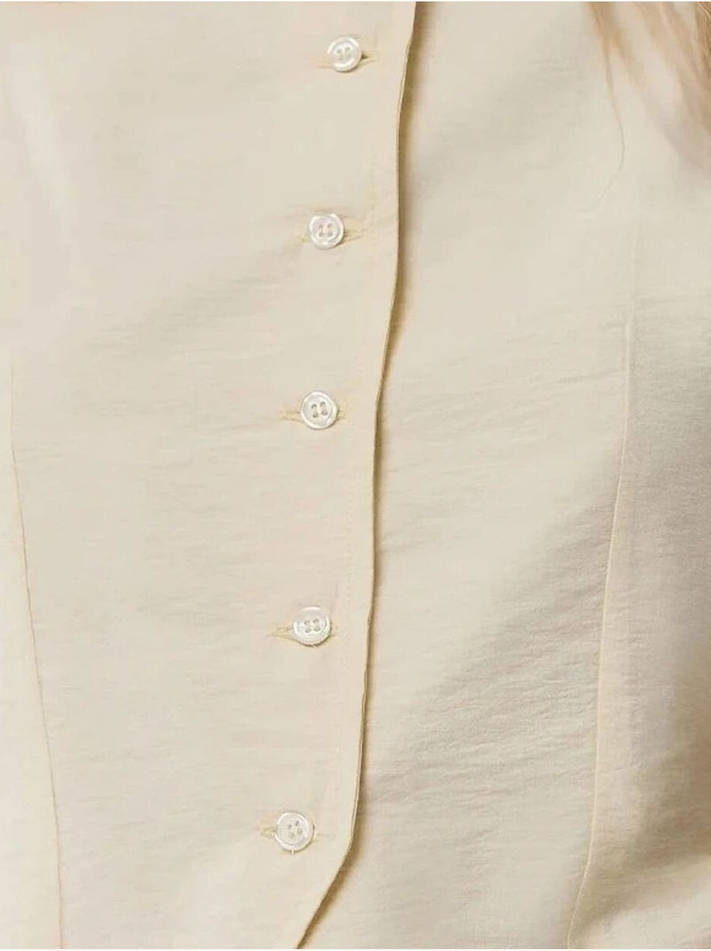 Gilet senza maniche con scollo a giro hiccup Beige - Kiabi