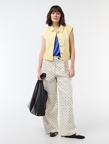 Gilet senza maniche con stampa mucca