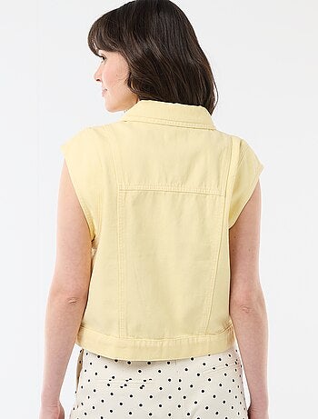 Gilet senza maniche con stampa mucca