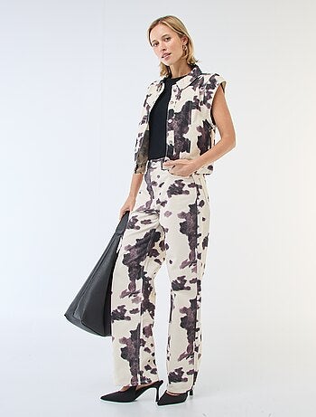 Gilet senza maniche con stampa mucca