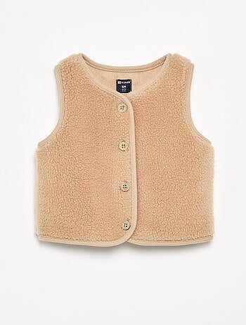 Gilet senza maniche effetto montone